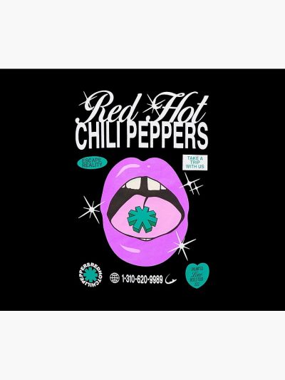 Rhcp-Vintage Red Black Hot Tapestry Official Red Hot Chili Peppers Merch