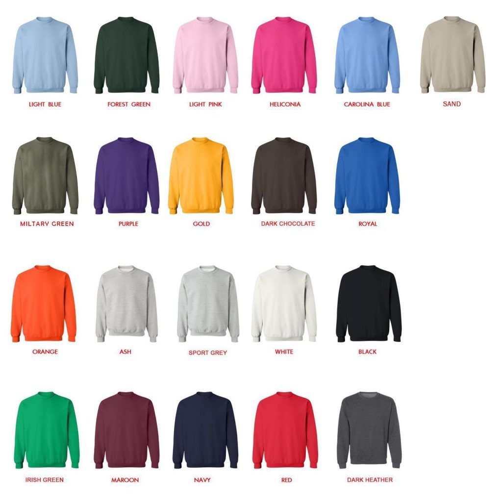 sweatshirt color chart - Red Hot Chili Peppers Shop