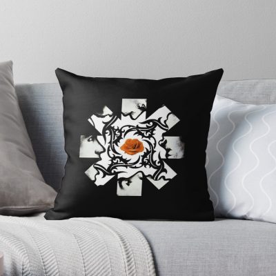 Center Rose Red Throw Pillow Official Red Hot Chili Peppers Merch