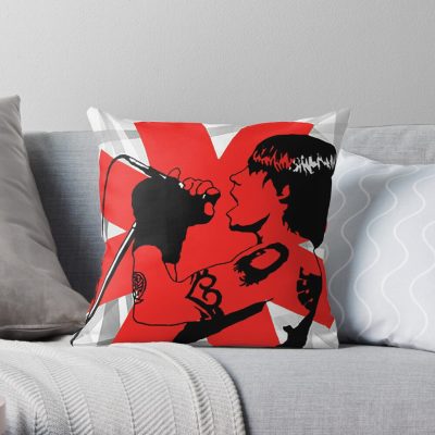 Logo Rhcp Throw Pillow Official Red Hot Chili Peppers Merch