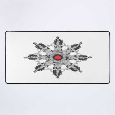 Rhcp-Vintage Red Black Hot Mouse Pad Official Red Hot Chili Peppers Merch