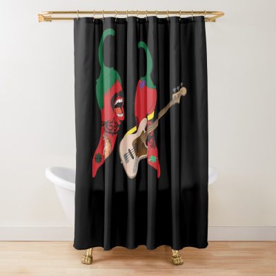 Rhcp Peppers Shower Curtain Official Red Hot Chili Peppers Merch