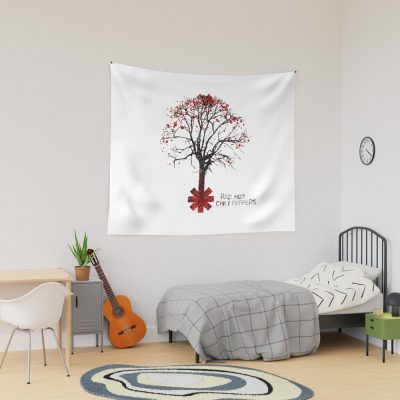 Rhcp-Vintage Red Black Hot Tapestry Official Red Hot Chili Peppers Merch