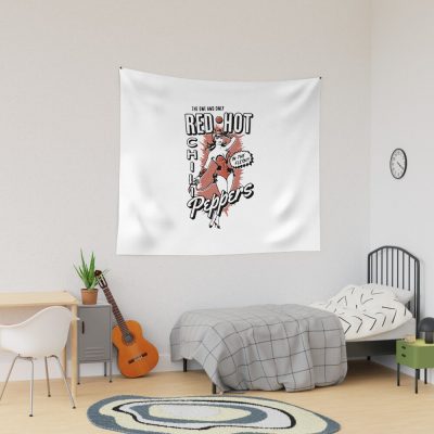 Rhcp-Vintage Red Black Hot Tapestry Official Red Hot Chili Peppers Merch